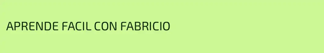 APRENDE FACIL CON FABRICIO